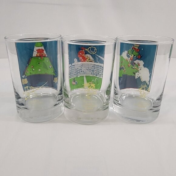 VTG 1982 Arby’s Drinking Glasses - FIRST FLAKE, LUCK OUT, POOL SHARK – Set of 3 - Picture 1 of 15